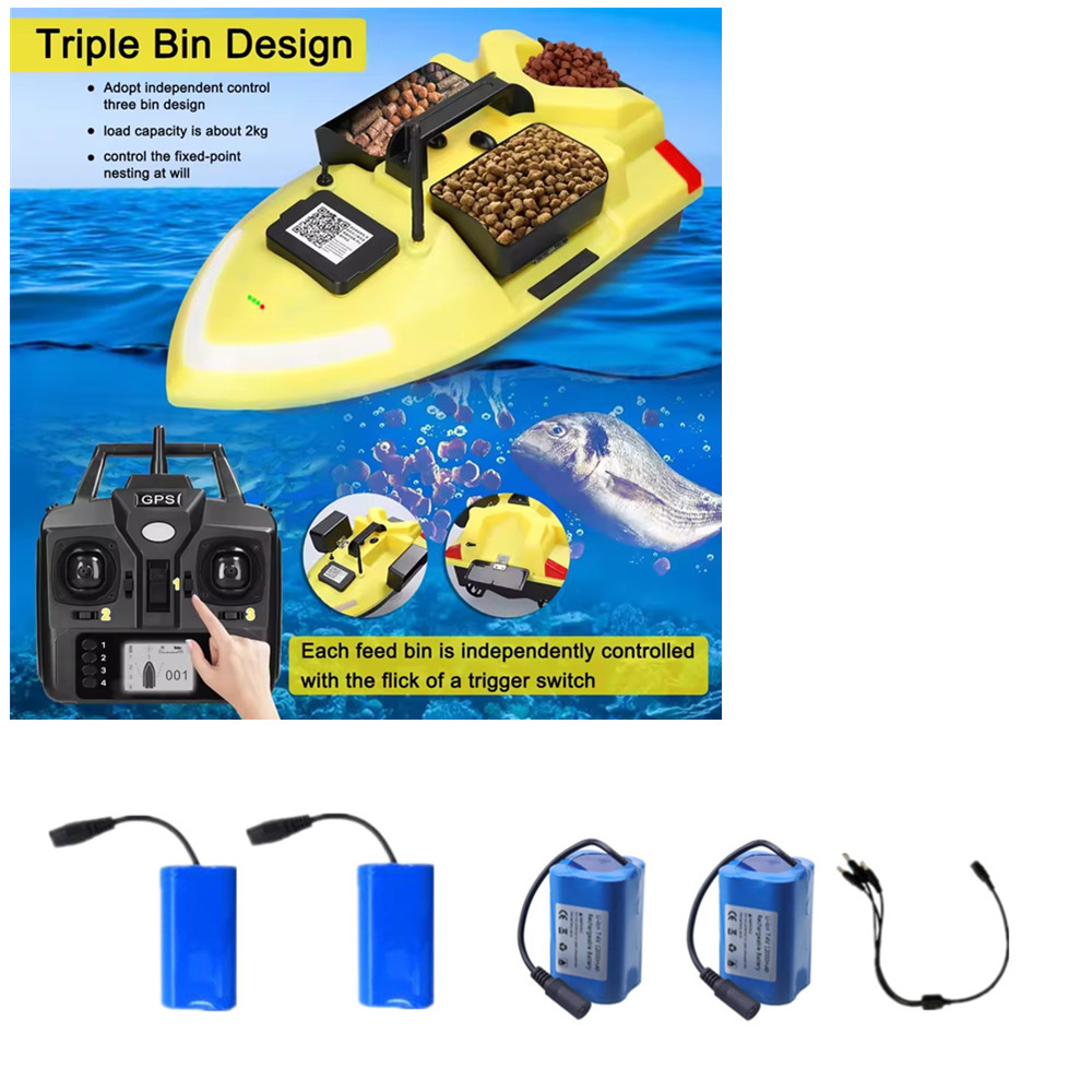 Fish Finder Charger - 7.4 فولت 5200 مللي أمبير/بطارية 12000