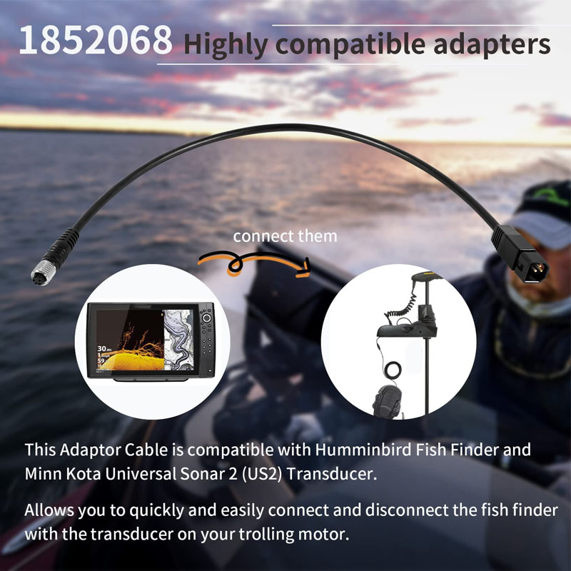 كابل محول سونار عالمي، أسود، ل - مراجعة Fish Finder Transducer وسعره