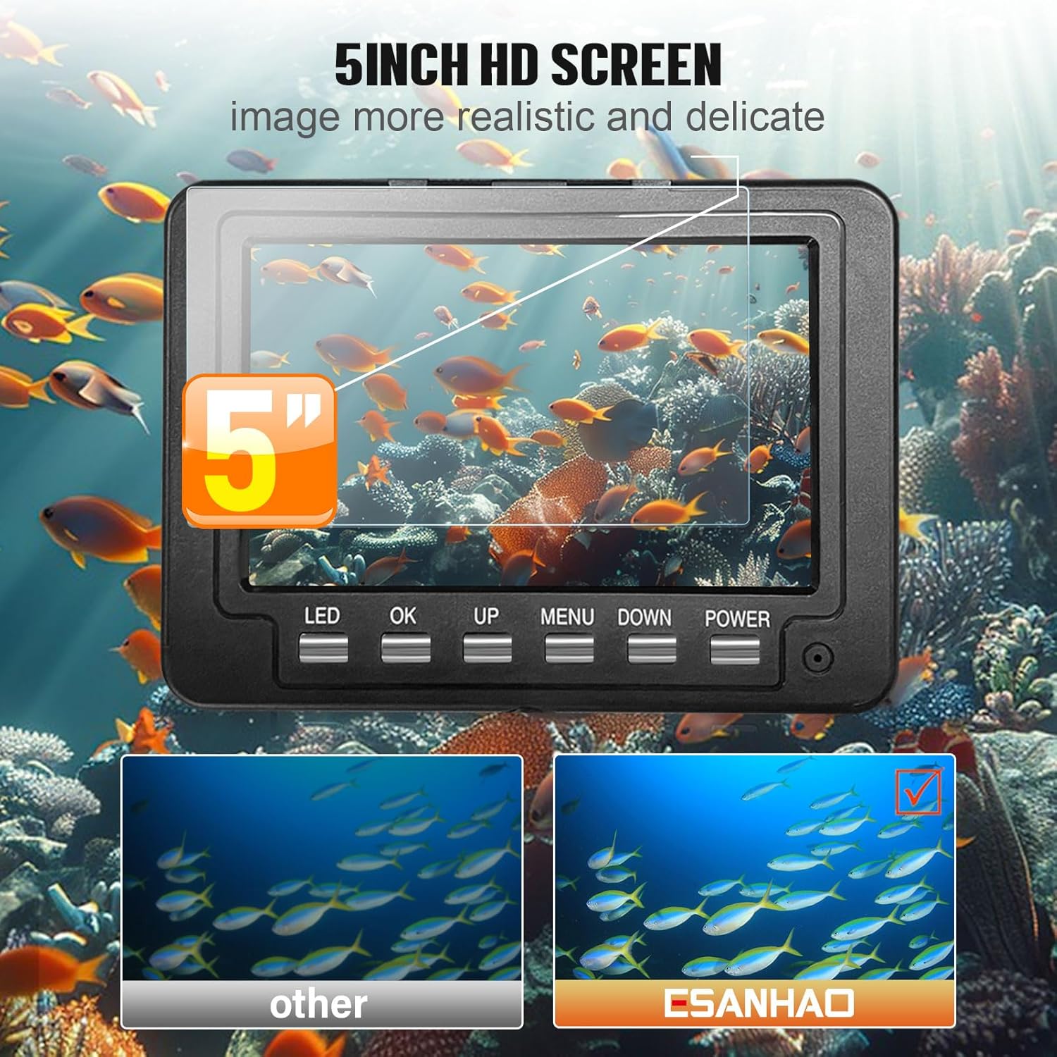 كاميرا صيد تحت الماء - بطارية  - مراجعة Fish Finder Portable وسعره